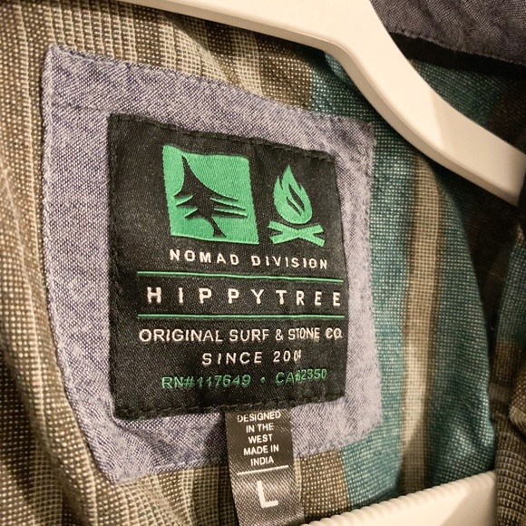 Nomad Division Hippy Tree Button Down. Striped - Picture 2 of 4